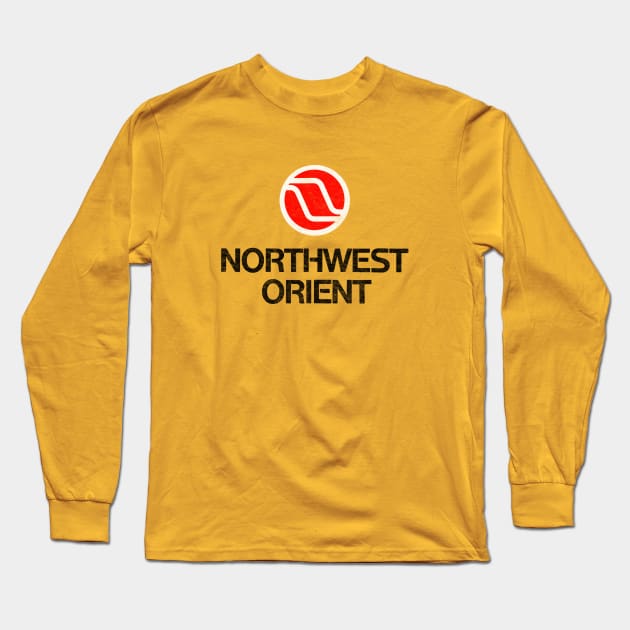 Defunct Northwest Orient Airlines Long Sleeve T-Shirt by Turboglyde